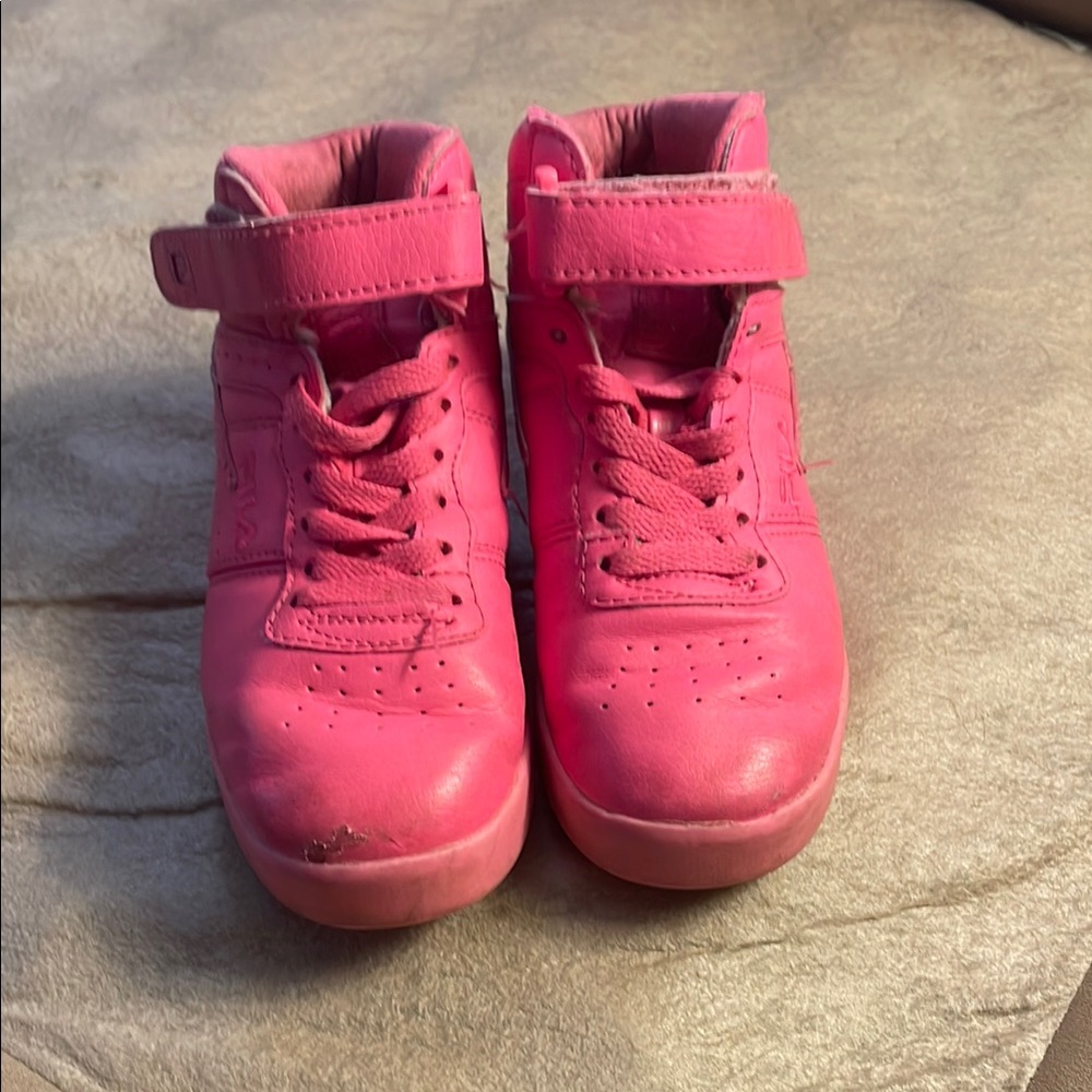 Kids Pink High-Top Sneakers
